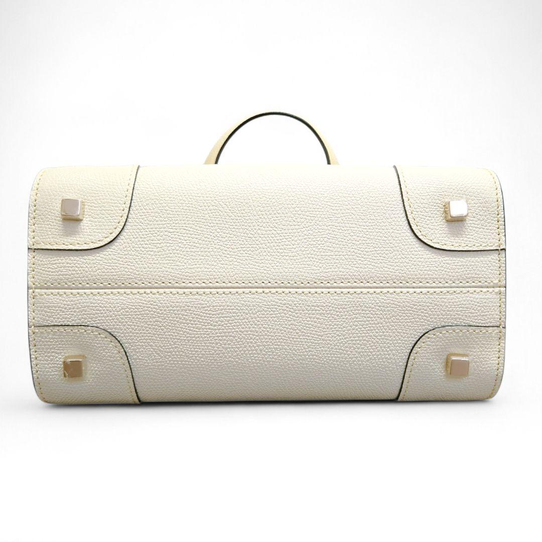 【新品】ヴァレクストラ バビラ ミニ レザー 2WAYハンドバッグ ホワイト