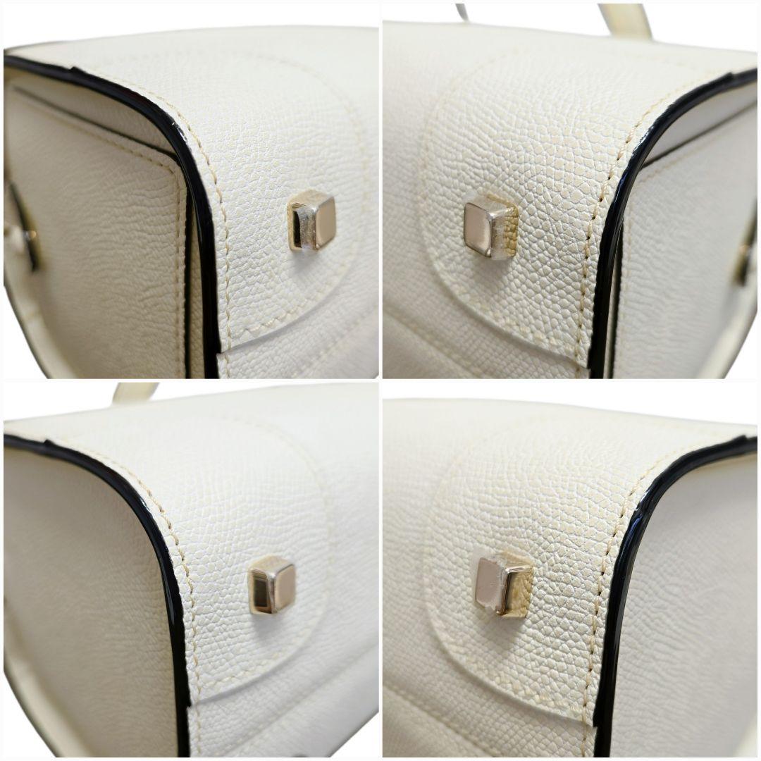 【新品】ヴァレクストラ バビラ ミニ レザー 2WAYハンドバッグ ホワイト