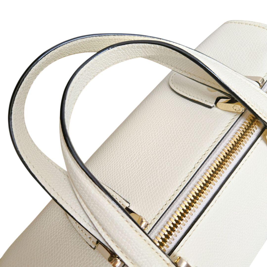 【新品】ヴァレクストラ バビラ ミニ レザー 2WAYハンドバッグ ホワイト