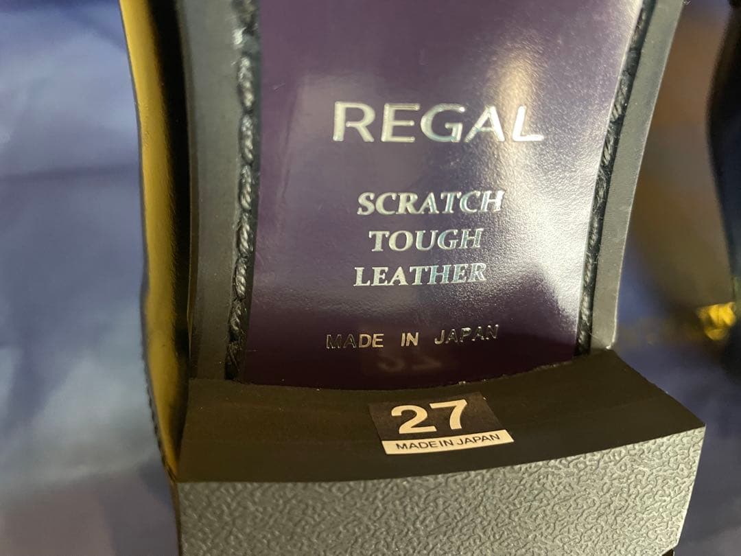 新品リーガルストレートチップビジネスシューズスクラッチタフレザー27