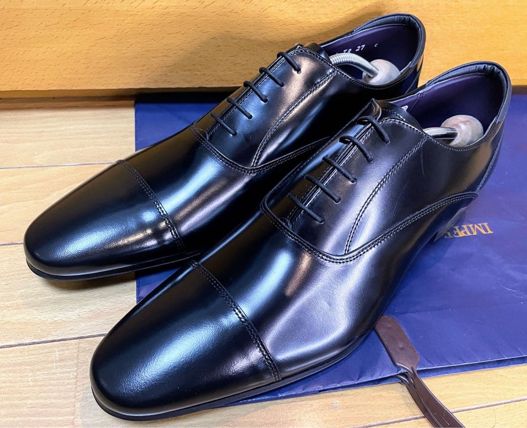 新品リーガルストレートチップビジネスシューズスクラッチタフレザー27