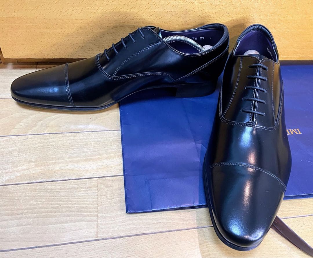 新品リーガルストレートチップビジネスシューズスクラッチタフレザー27