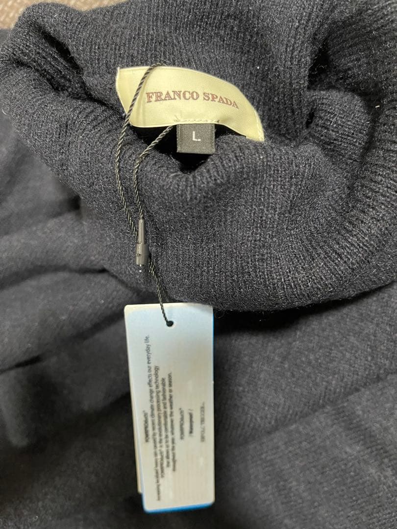 【SALE】Franco Spada新品ネイビー カシミア100% タートル L