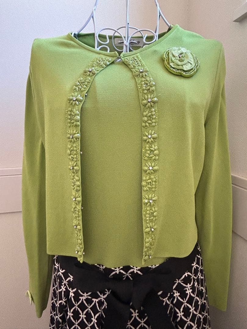 スーパービューティー　42 ワンピース　➕　カーディガン　セット　L