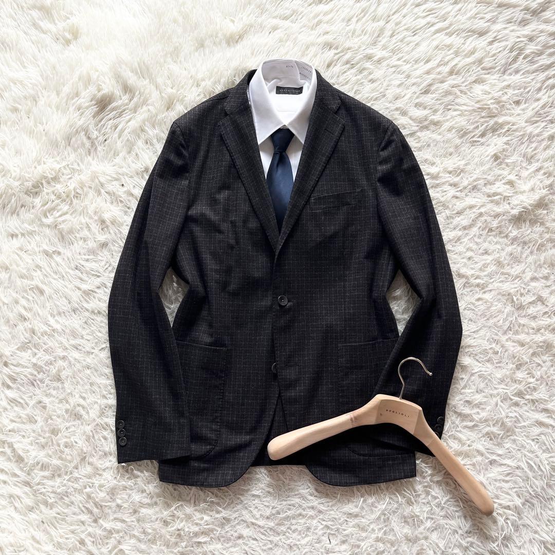 <美品>BOGLIOLI dover ブラウン ウール ジャケット サイズ48