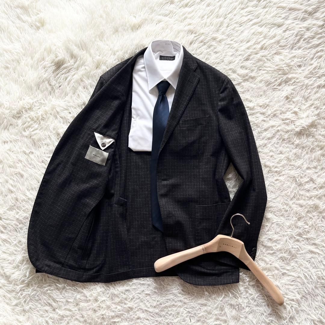 <美品>BOGLIOLI dover ブラウン ウール ジャケット サイズ48