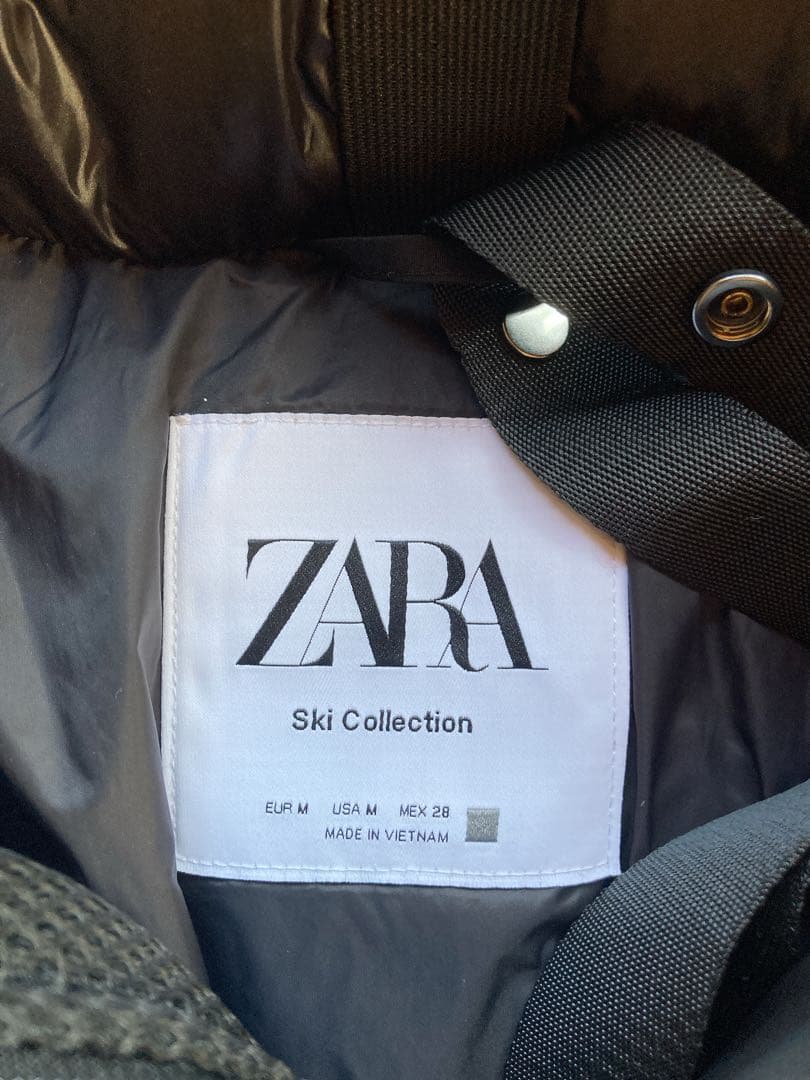 ZARA Ski Collection ブラックダウンジャケット