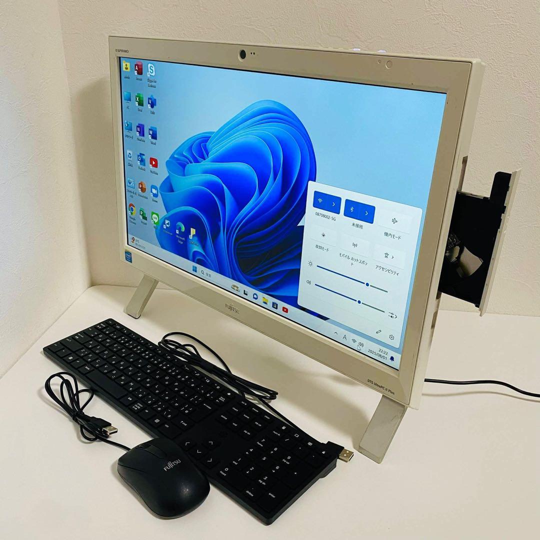 Y728 Fujitsuデスクトップ WEBカメラSSD高速 Windows11