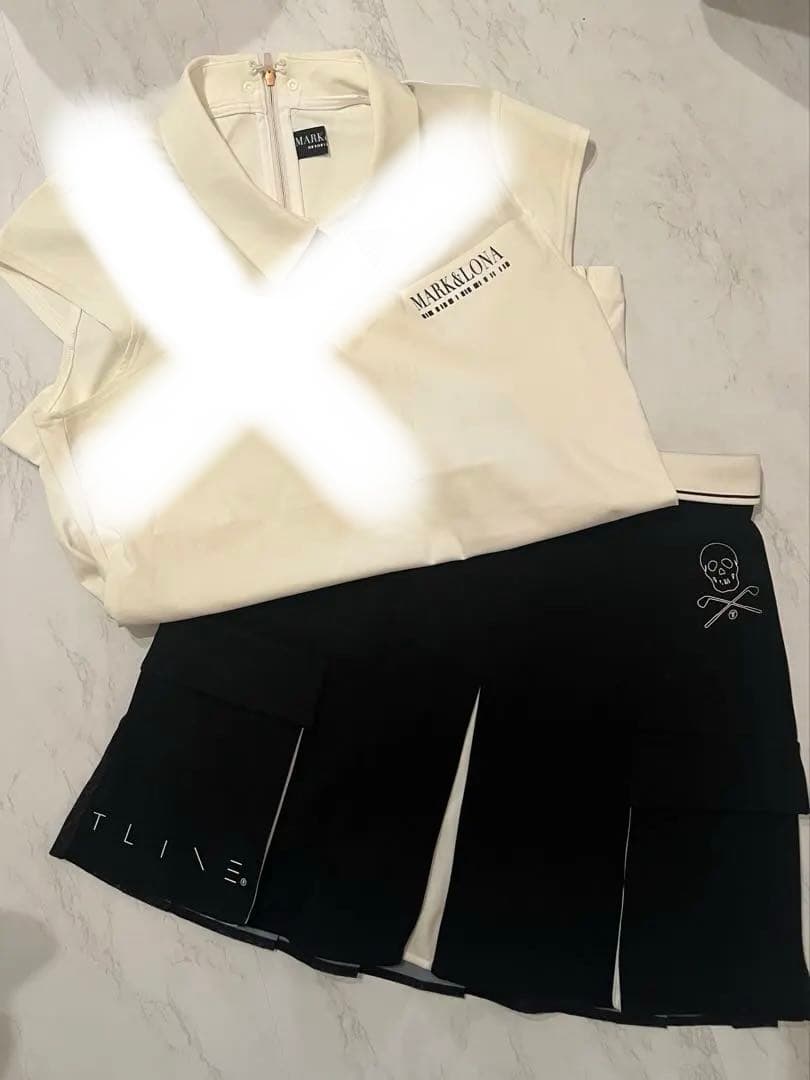 MARK&LONA ゴルフ プリーツスカート