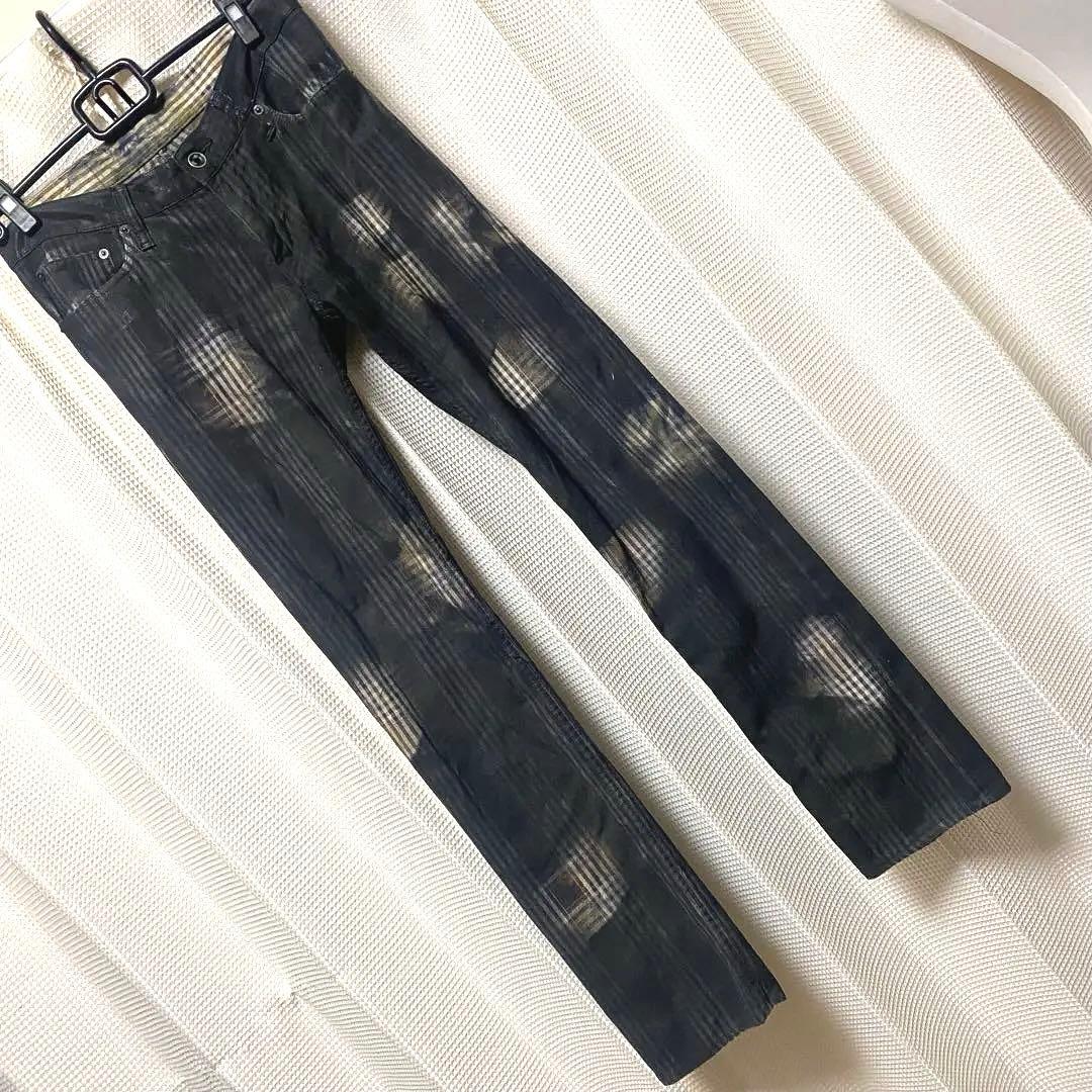 LGB ルグランブルー コーティング ブリーチ チェック デニム 29