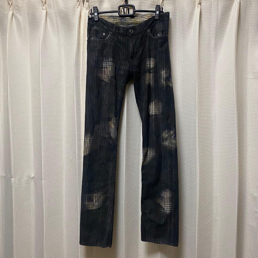 LGB ルグランブルー コーティング ブリーチ チェック デニム 29