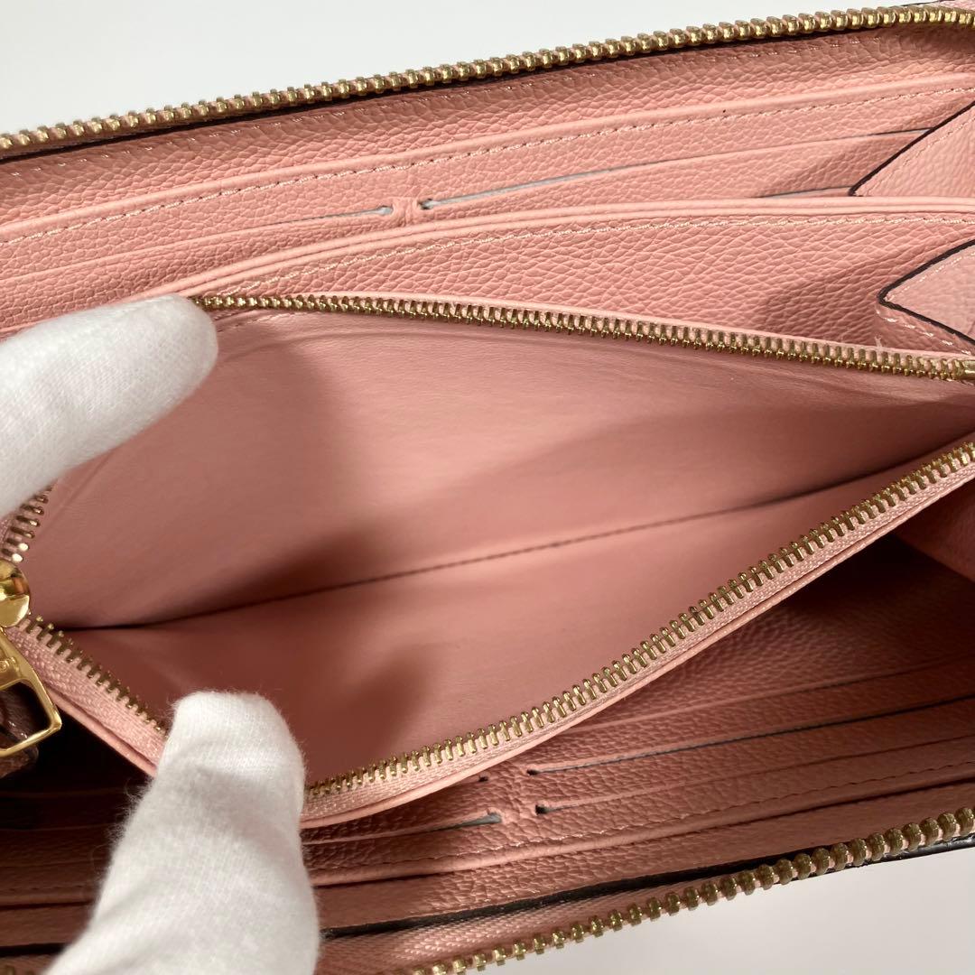 ルイヴィトン モノグラム アンプラント ジッピーウォレット ローズ M64090