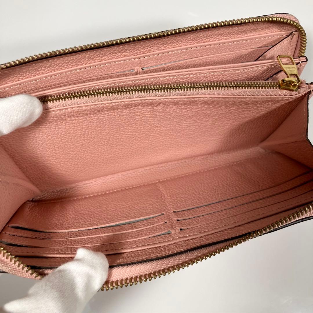 ルイヴィトン モノグラム アンプラント ジッピーウォレット ローズ M64090