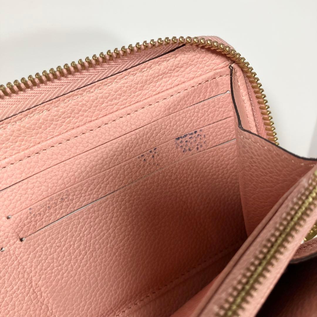 ルイヴィトン モノグラム アンプラント ジッピーウォレット ローズ M64090