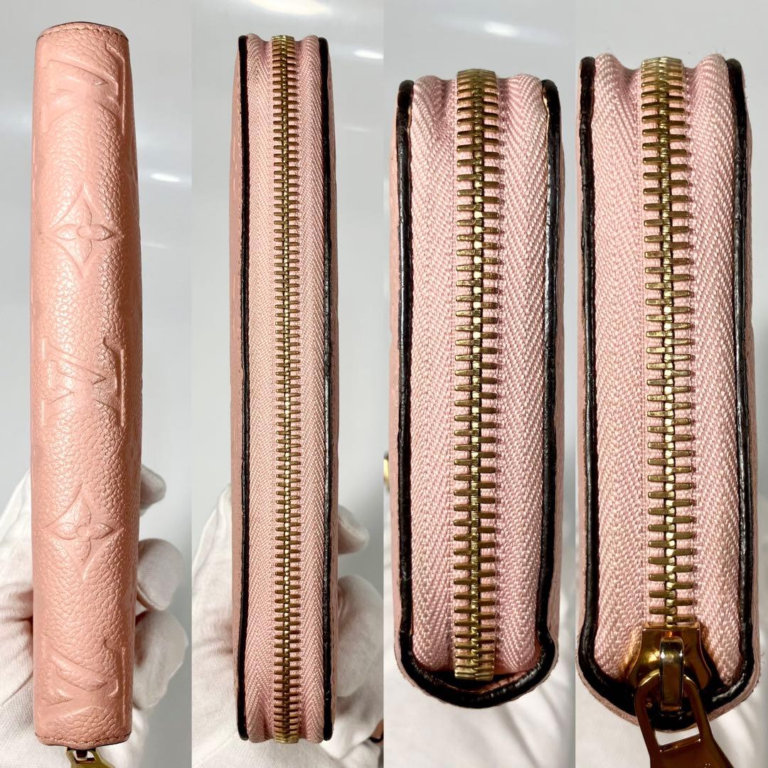 ルイヴィトン モノグラム アンプラント ジッピーウォレット ローズ M64090