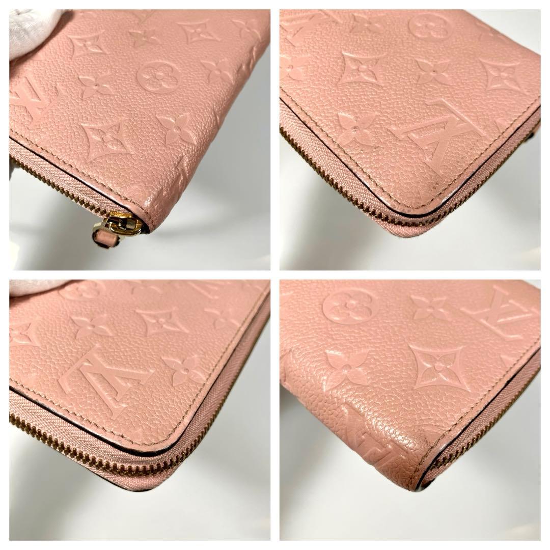 ルイヴィトン モノグラム アンプラント ジッピーウォレット ローズ M64090