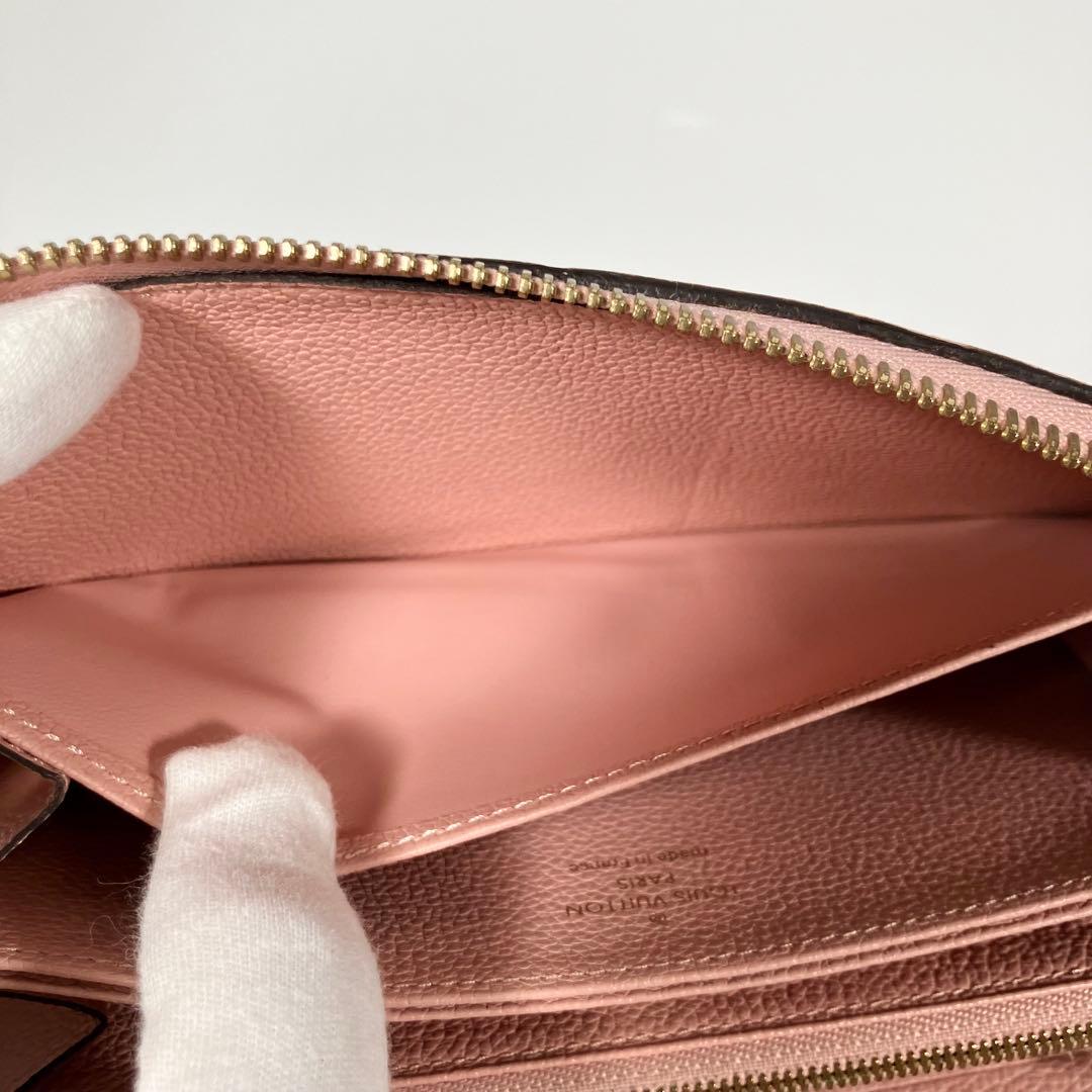 ルイヴィトン モノグラム アンプラント ジッピーウォレット ローズ M64090