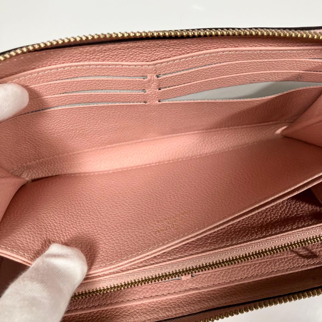 ルイヴィトン モノグラム アンプラント ジッピーウォレット ローズ M64090