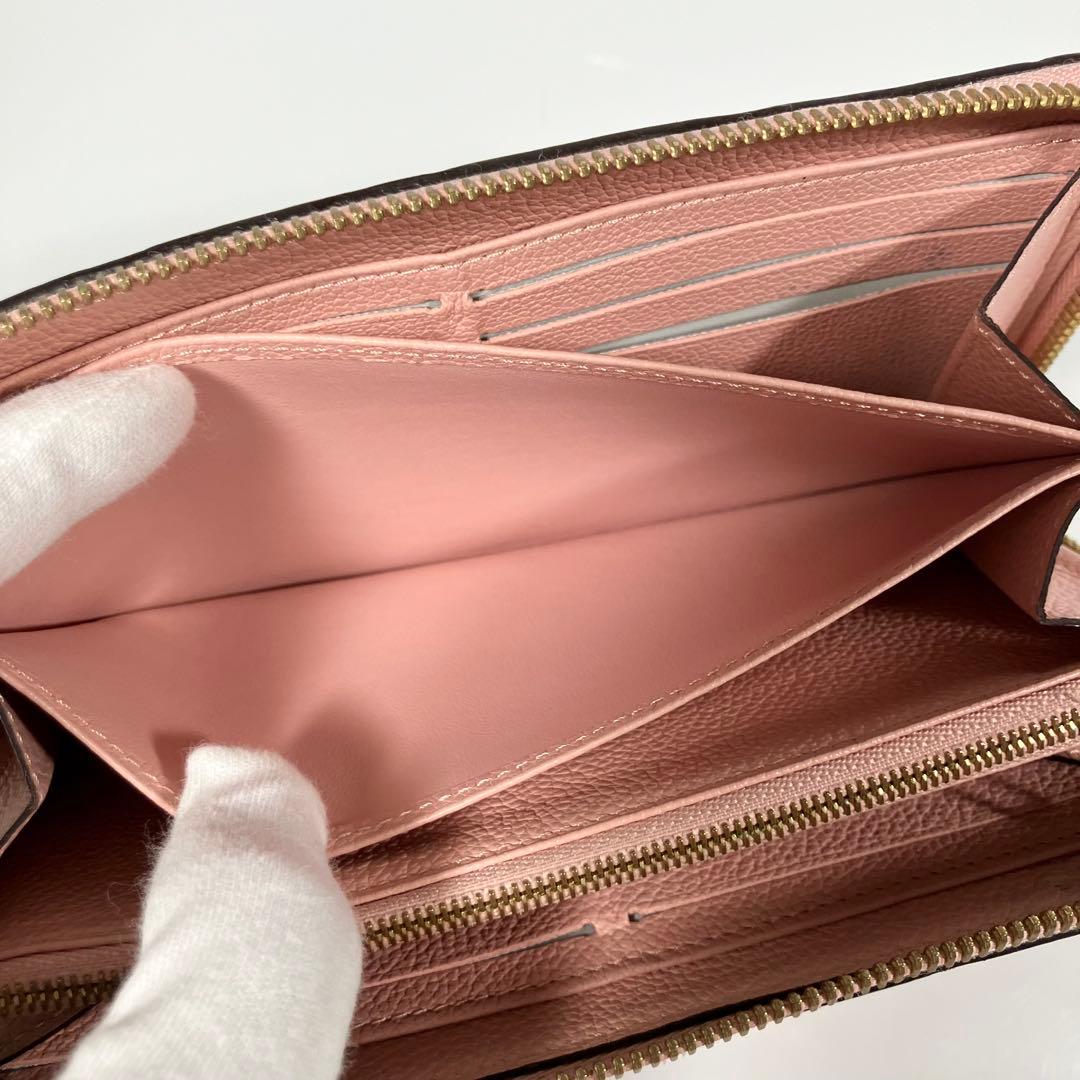 ルイヴィトン モノグラム アンプラント ジッピーウォレット ローズ M64090