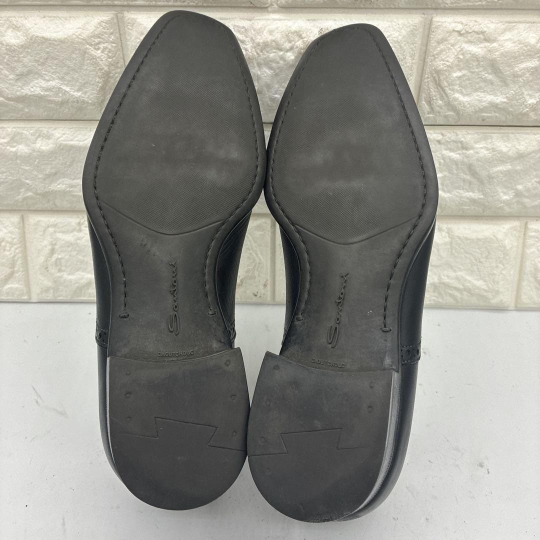 【美品】Santoni サントーニ ストレートチップ 6 ビジネスシューズ 黒