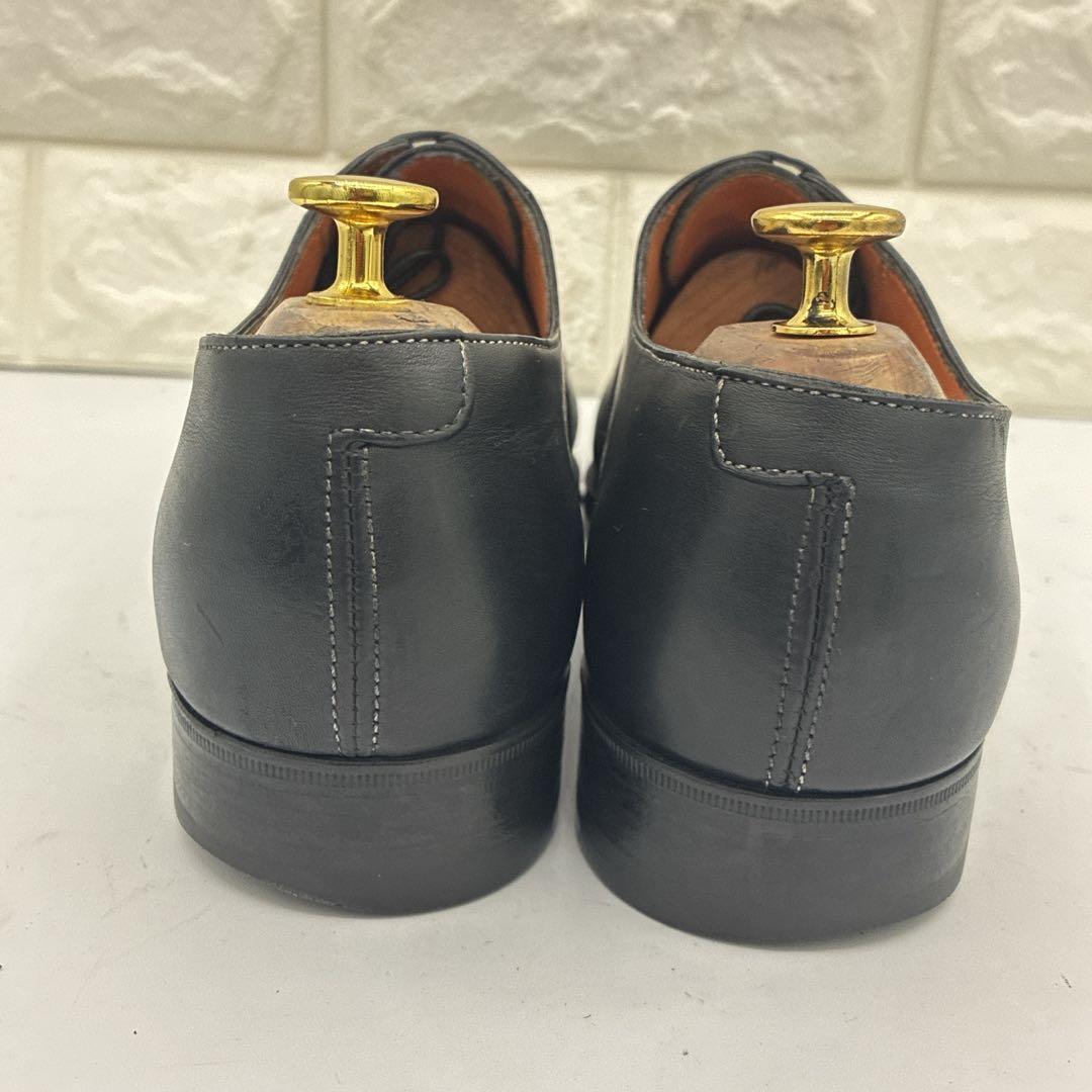 【美品】Santoni サントーニ ストレートチップ 6 ビジネスシューズ 黒