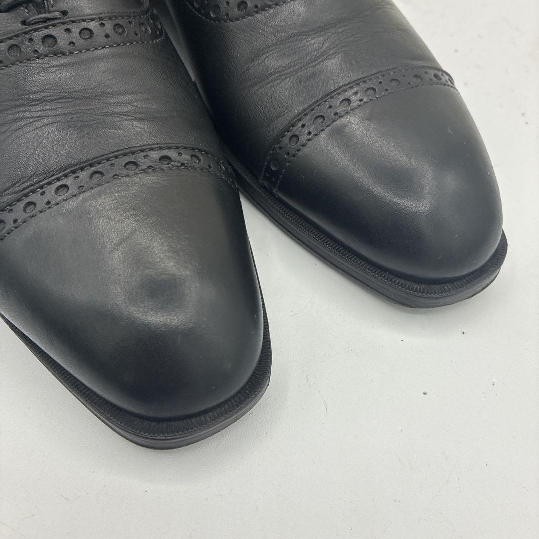 【美品】Santoni サントーニ ストレートチップ 6 ビジネスシューズ 黒