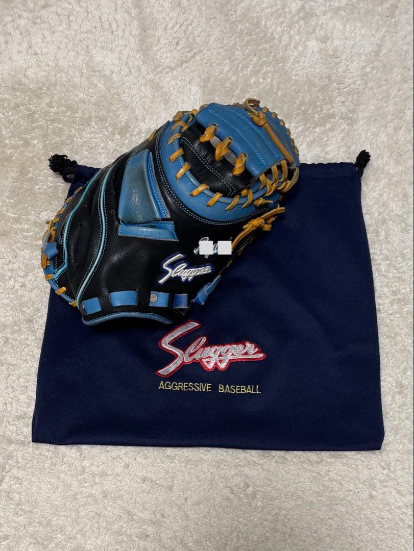 スラッガー 軟式グローブ　キャッチャーミット　刺繍入り