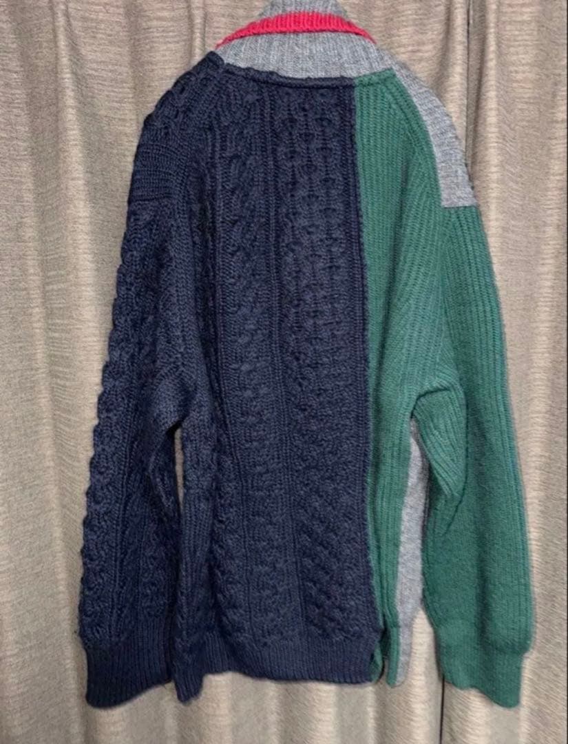 kolor 22AW ドッキングケーブルニット セーター