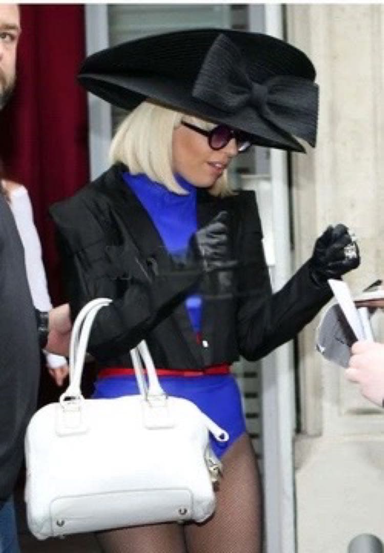 元エルメスデザイナー フランス製 チラチラ煌めくダークブルーおりぼんサマーハット