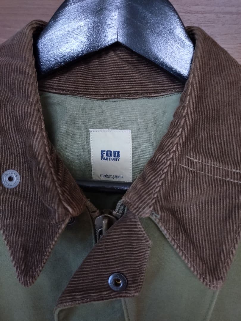 FOB FACTORY ライディングジャケット モールスキン オリーブM
