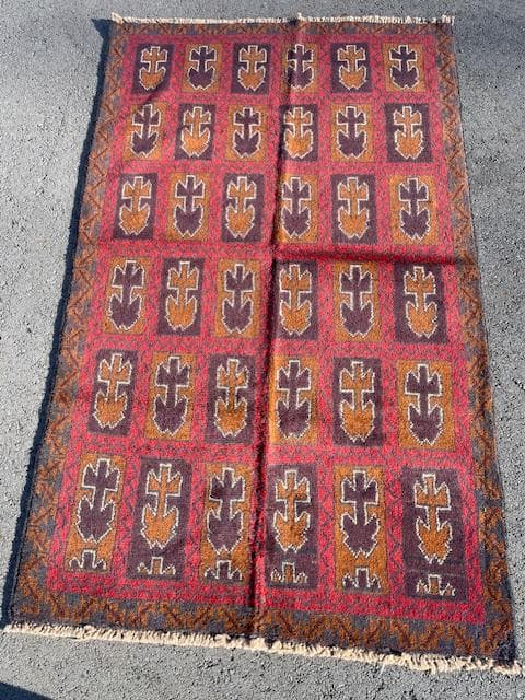 ペルシャ バルチスタン ハンドメイド アンティーク ラグ 190 x 115cm