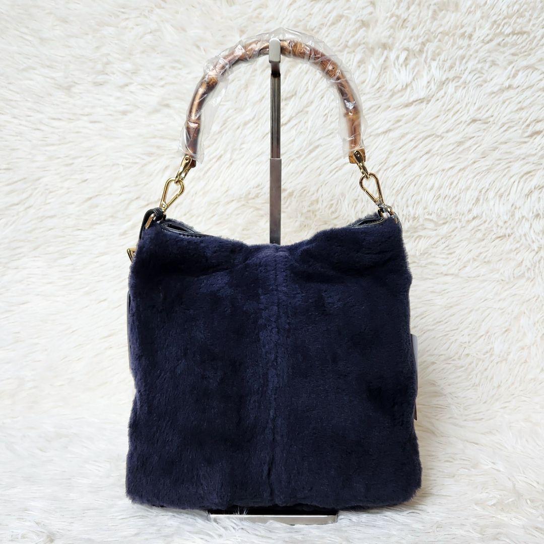 《未使用》PELLEY LUSSO ペレリールッソ ムートン ショルダーバッグa