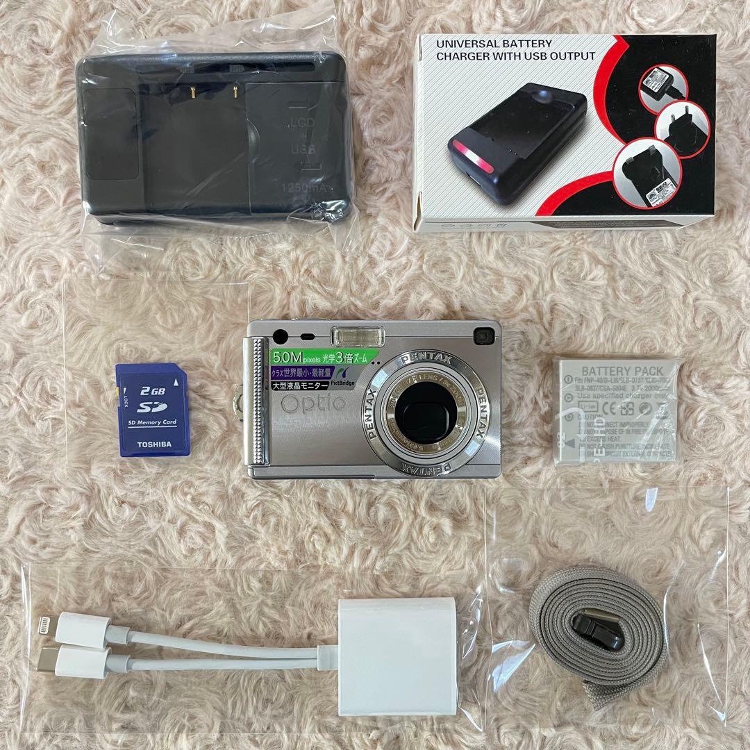 訳有特価✨PENTAX Optio s5i✨動作確認済 スマホ転送OK 可愛い♪