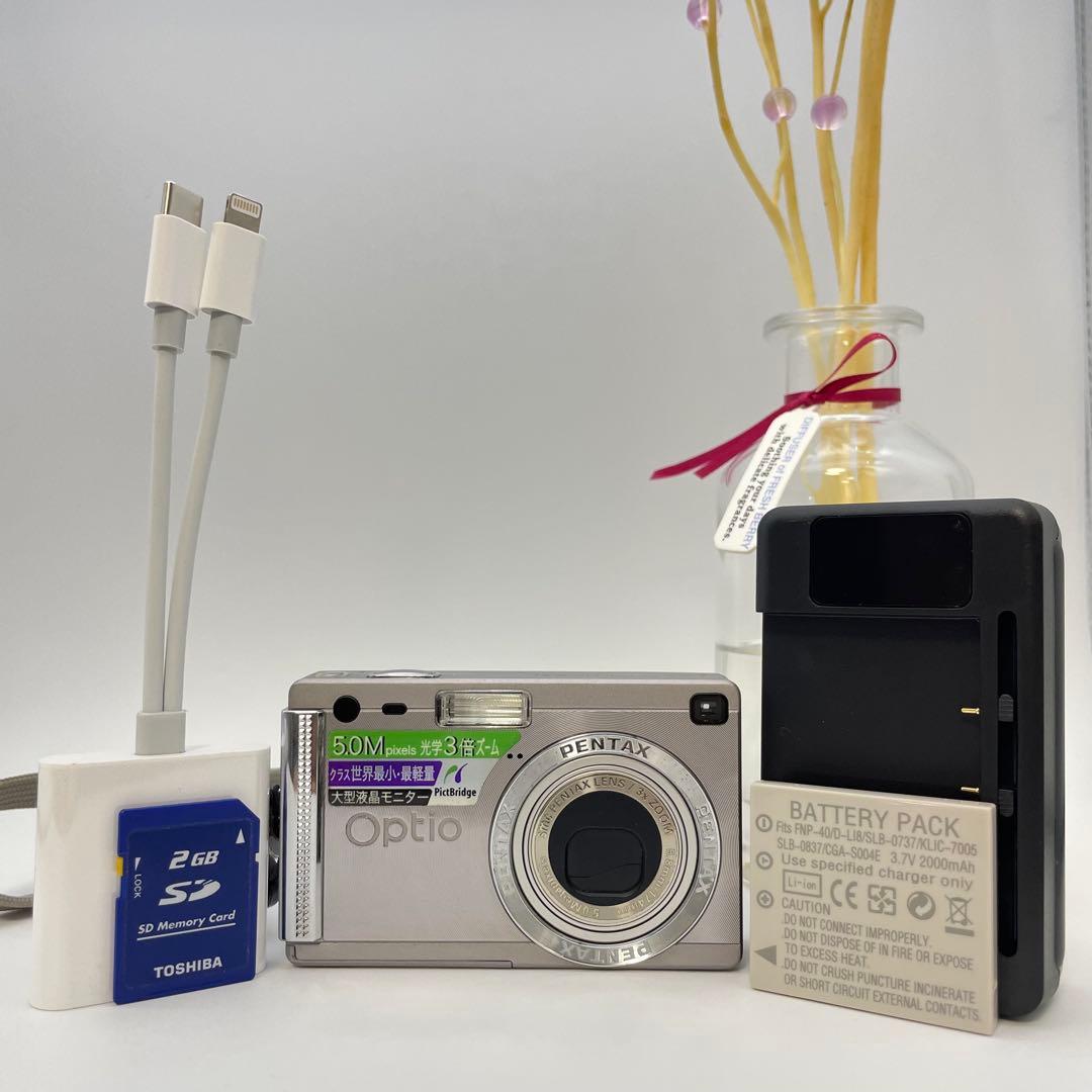 訳有特価✨PENTAX Optio s5i✨動作確認済 スマホ転送OK 可愛い♪