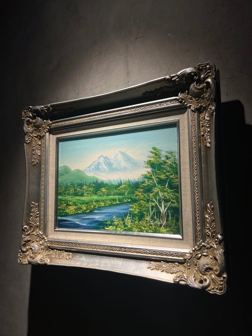 他の人発送×肉筆油彩画　【風景画】　直筆サインあり