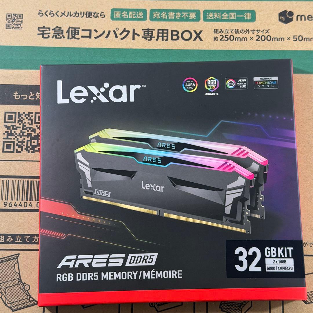 【新品未開封】Lexar ARGB DDR5-6000 32GB（16GBx2）