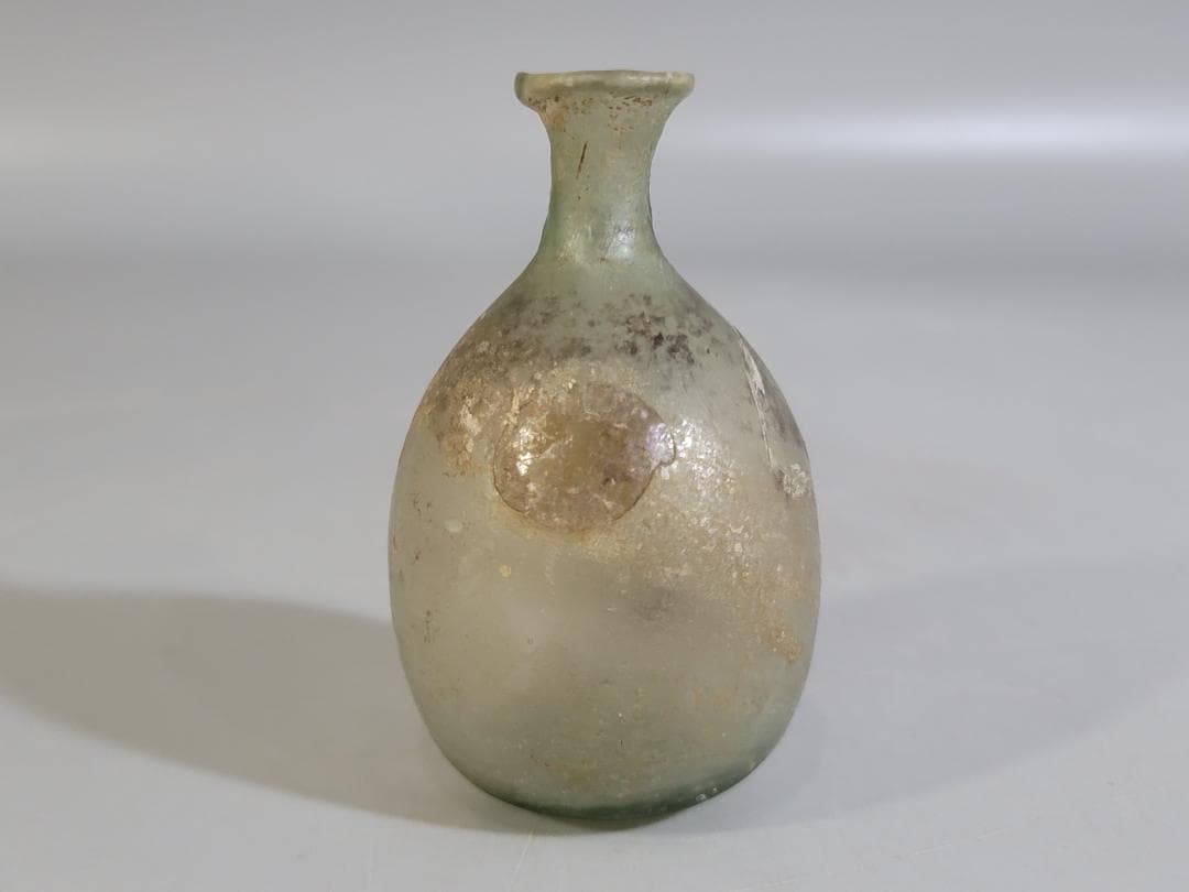 古代ローマングラス 銀化 小瓶 シリア 2個 発掘品 DT363