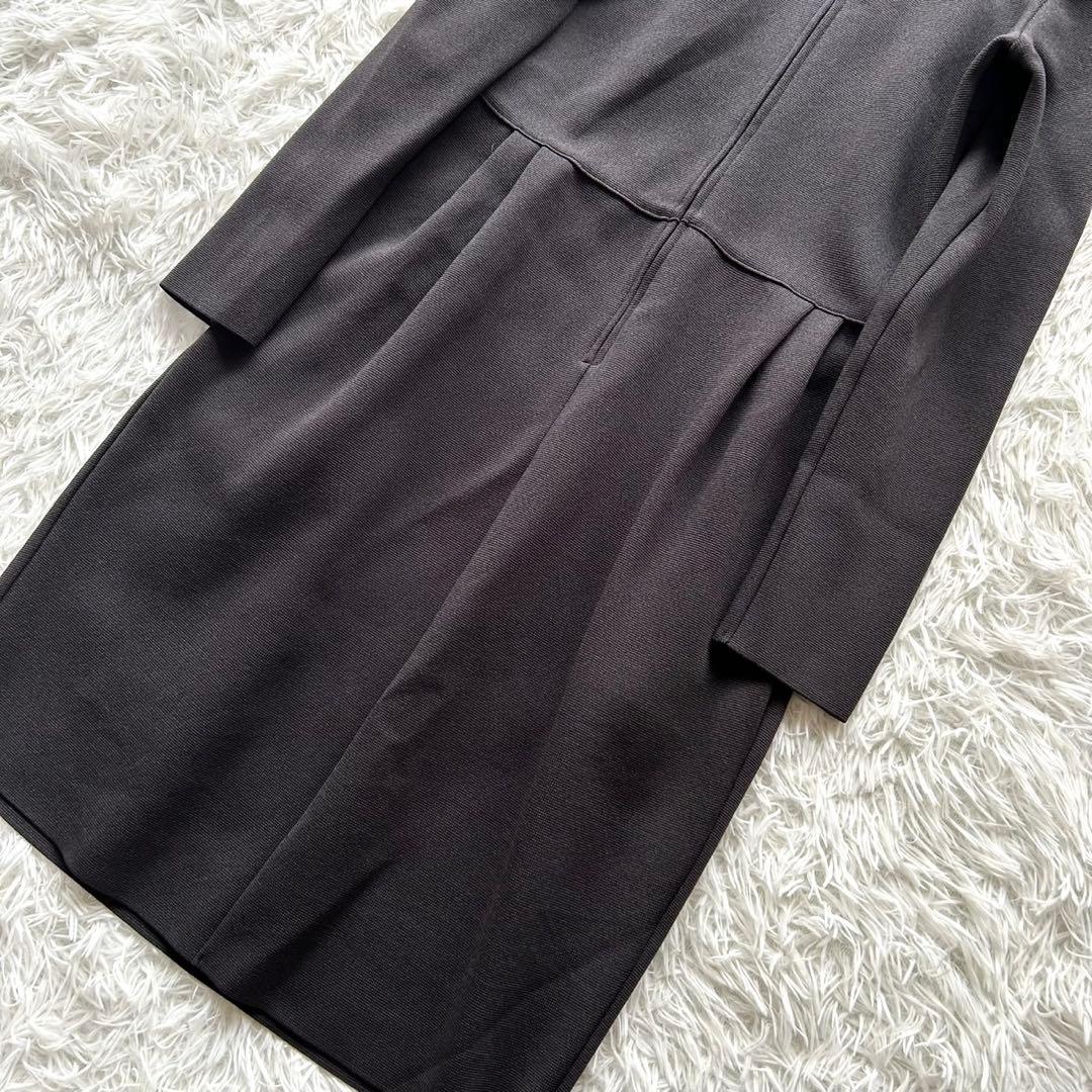 【美品】FOXEY フォクシー　グラシュー 白襟　長袖ワンピース　38 ブラック