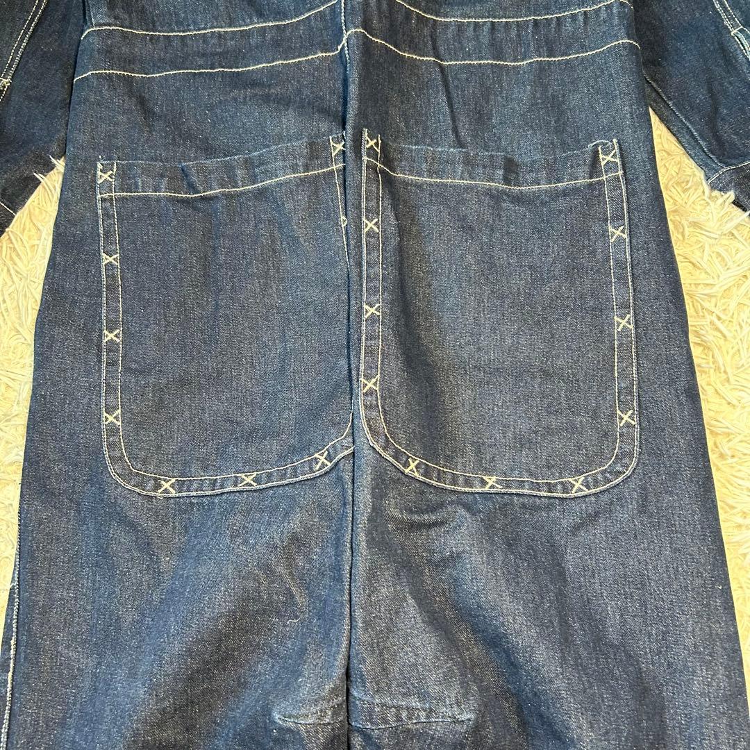 美品　WEST SIDE デニム ツナギ オールインワン XL 濃紺 bboy
