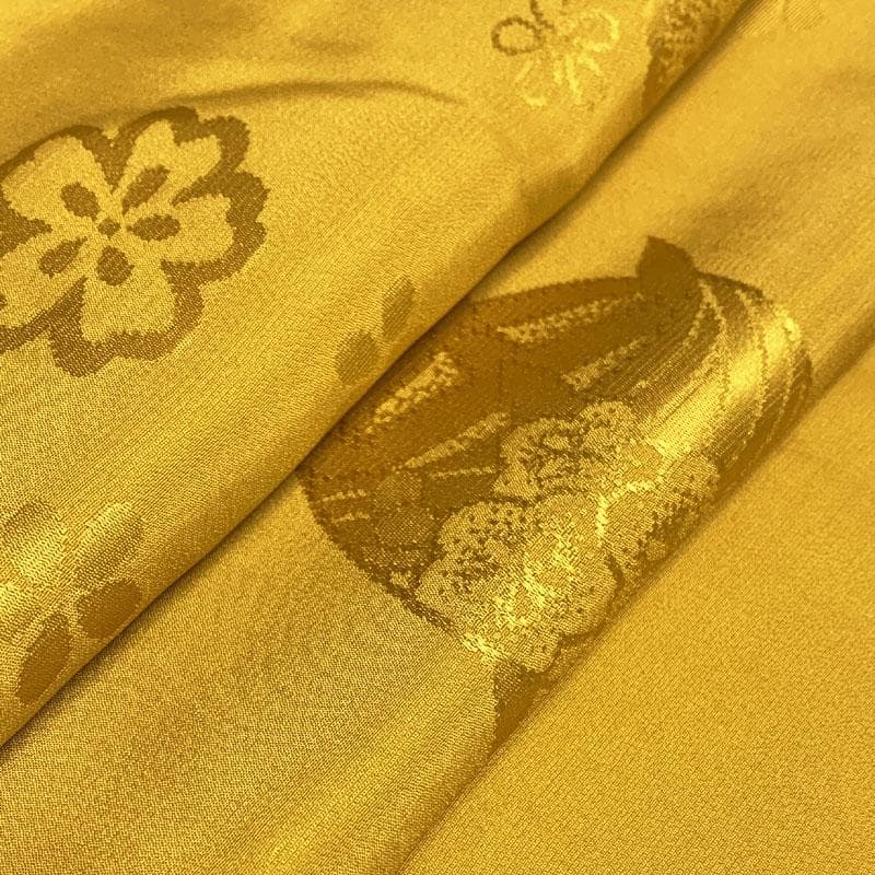 510u17☆振袖用長襦袢 糸巻 梅 /裄69.7袖丈108/刺繍半衿付☆美品