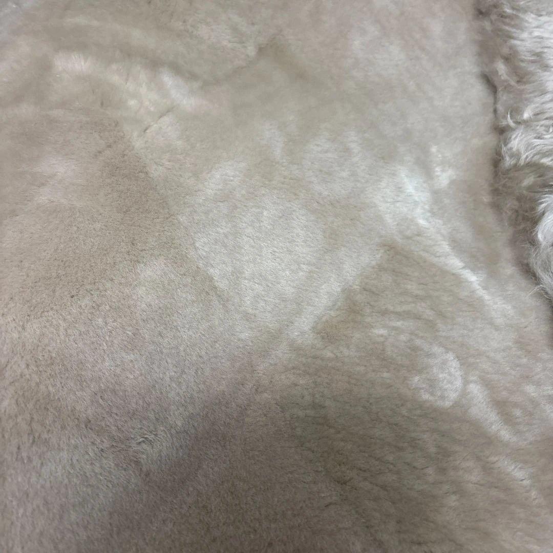 最後の１枚　最終処分価格　ムートンシーツ羊毛皮 ベージュ系 ダブルサイズ