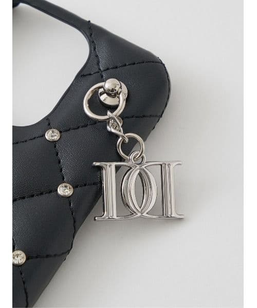 Darich キルティングビジューDDチャームiPhoneケース　13Pro　黒