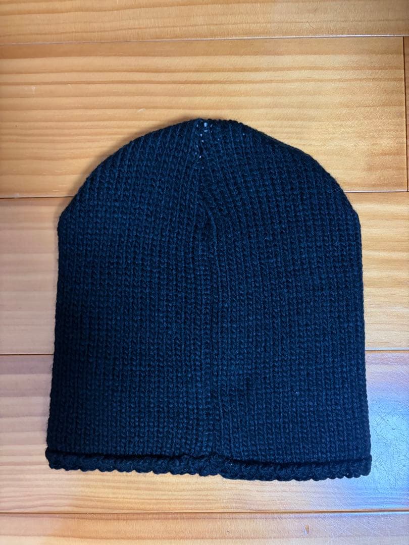 Stussy Sロゴ ニット帽 ブラック/ホワイト