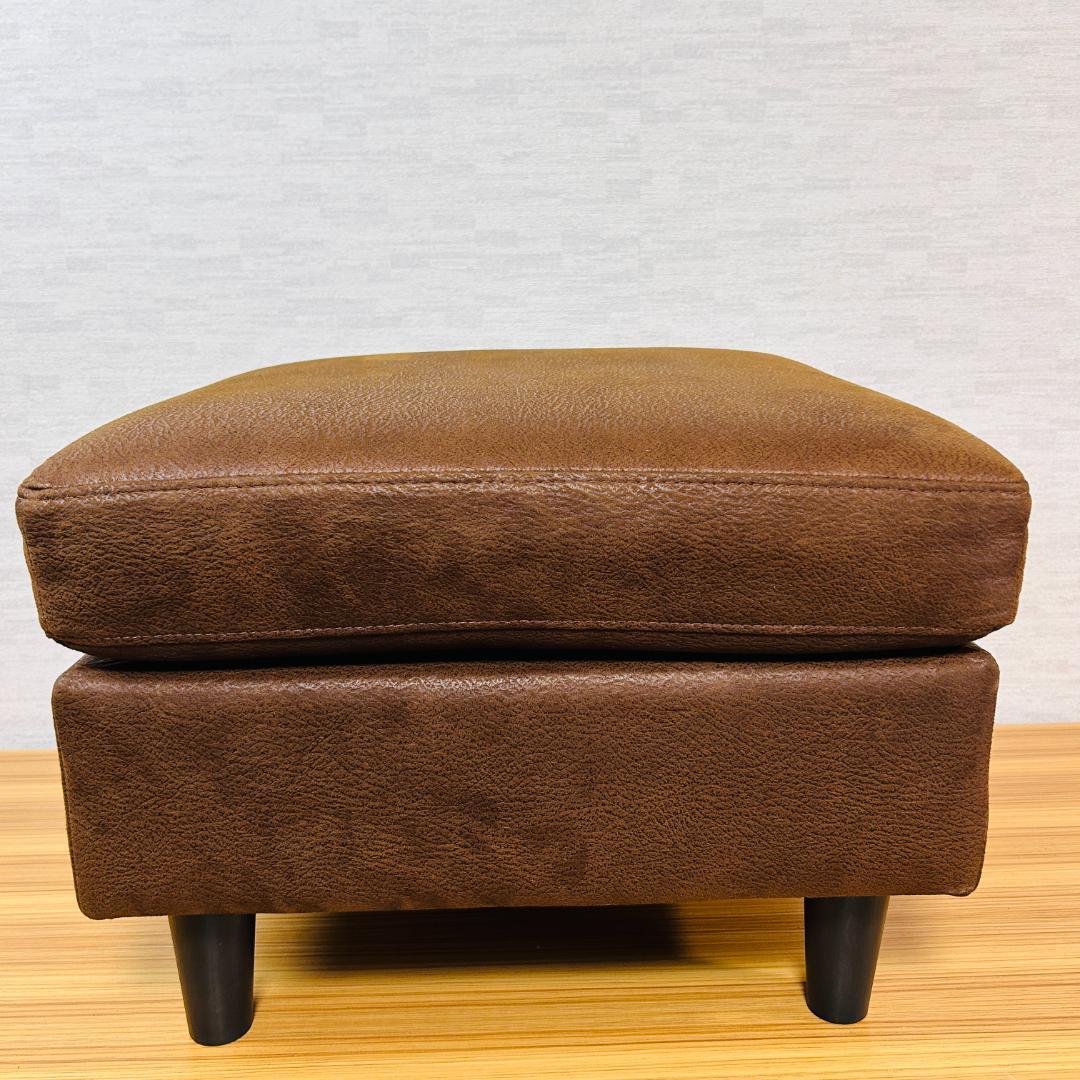 レザーテックス オットマン スツール 足置き ソファ 1人掛け