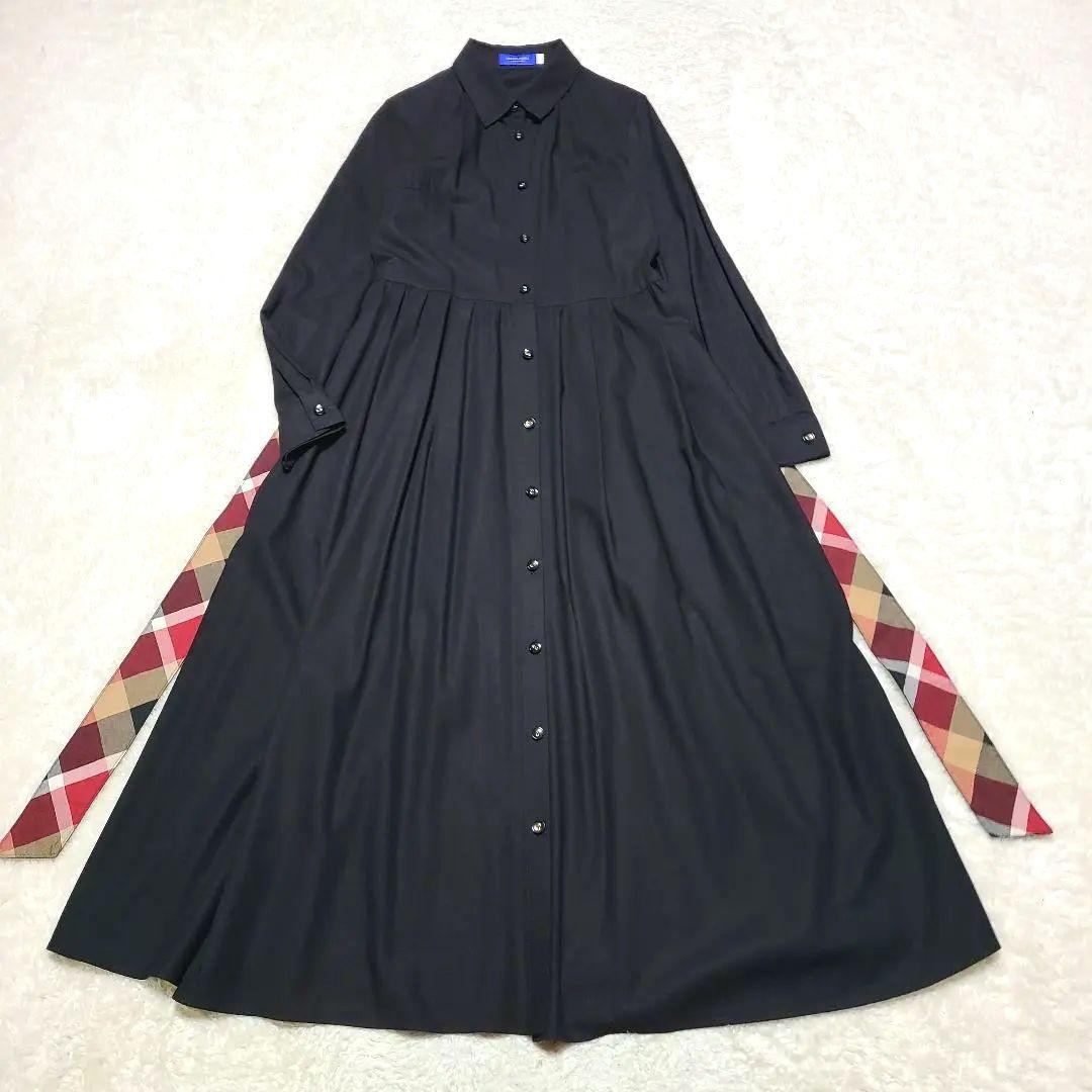 【美品】　近年モデル　ブルーレーベルクレストブリッジ　シャツワンピース　チェック