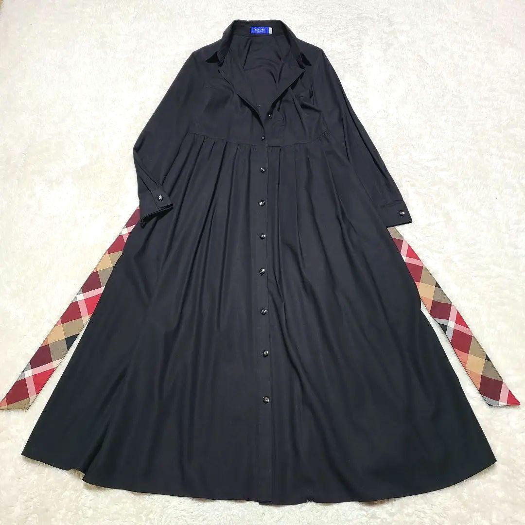 【美品】　近年モデル　ブルーレーベルクレストブリッジ　シャツワンピース　チェック