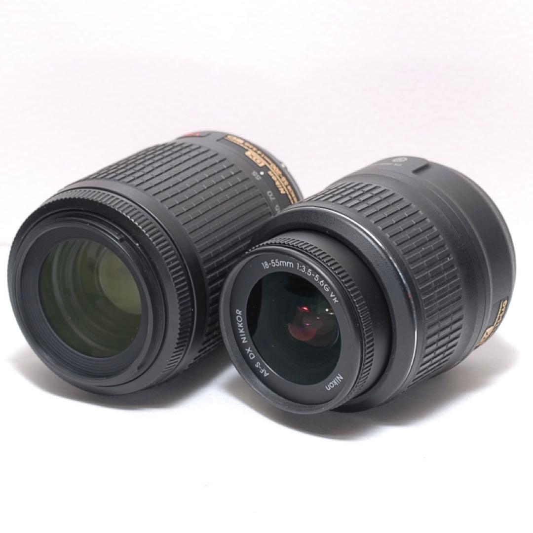 少シャッター数✨Nikon D60✨ ダブルレンズ✨スマホ転送✨スポーツ観戦に✨