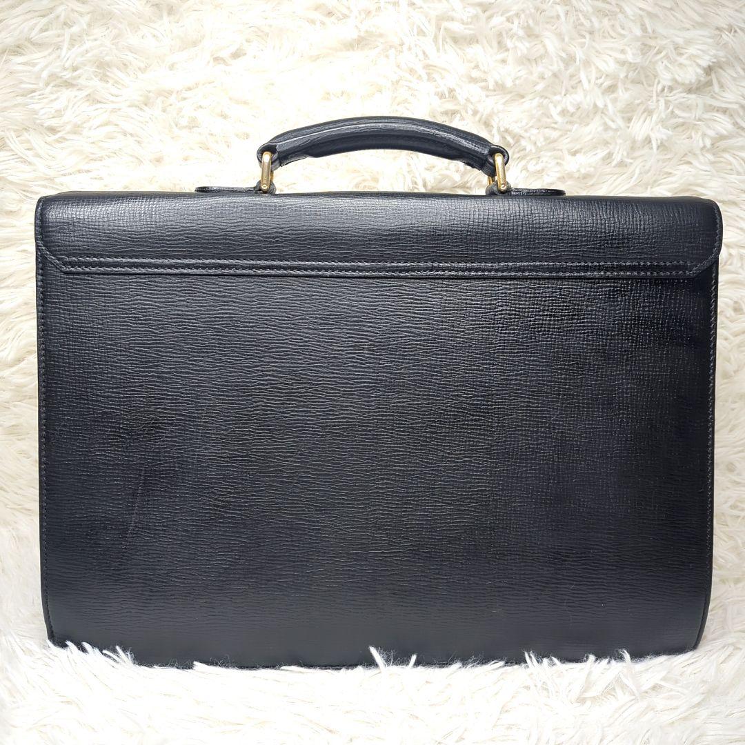 誠*様 バーバリー ダレスバッグ オールレザー ブラック A4収納可 多収納 キ