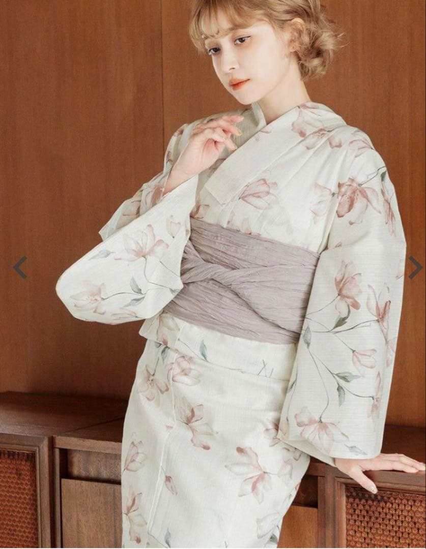 Dita 浴衣　水彩の花月あそび
