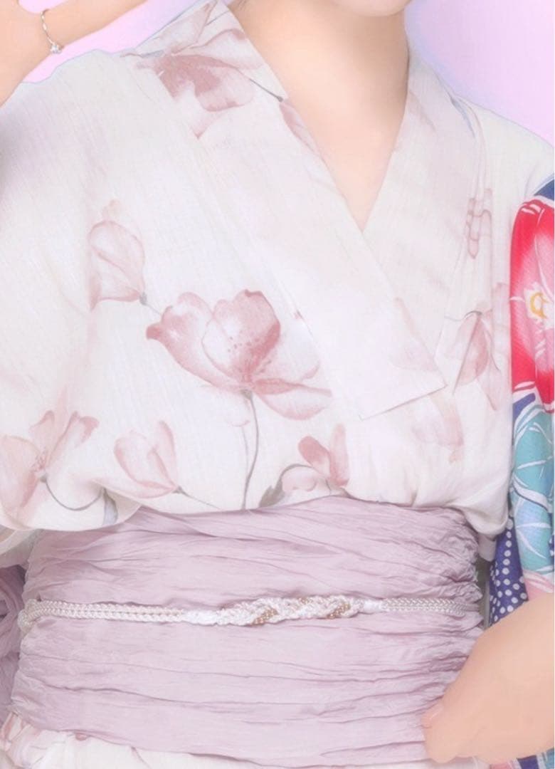 Dita 浴衣　水彩の花月あそび